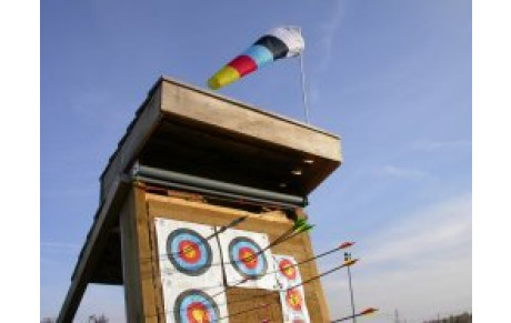 Une manche à air sur le terrain